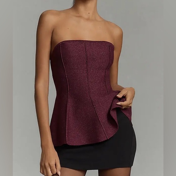 Anthropologie Tops - NWOT Anthropologie Purple Hourglass Sparkly Sweater Tank Top Size Medium